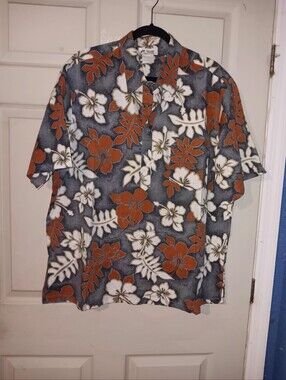 Malihini Hawaiian Shirt Button Down 100 % Cotton Mens Sz XL Madw In Hawaii